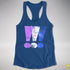 Drag Pride Grunge Exclamation Points Racerback Tank - Royal